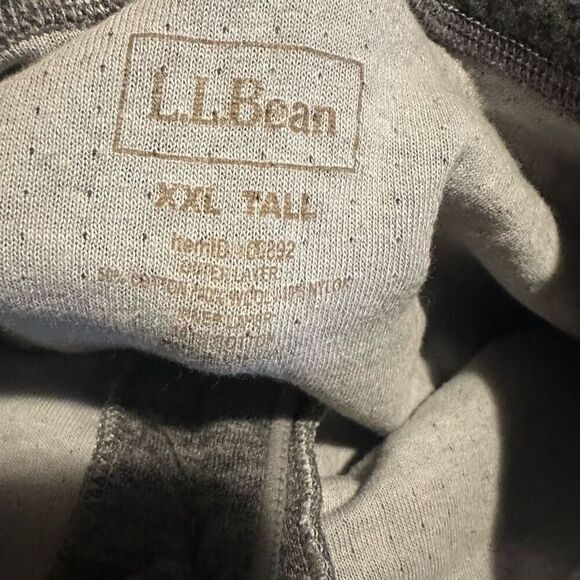 LL Bean Henley Shirt Mens Traditional Fit Grey Layer River Drivers Wool XXL Tall - Picture 5 of 8